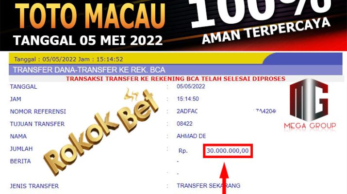 Bukti JP Besar Dibayar lunas Member rokokbet 05 MEi 2022