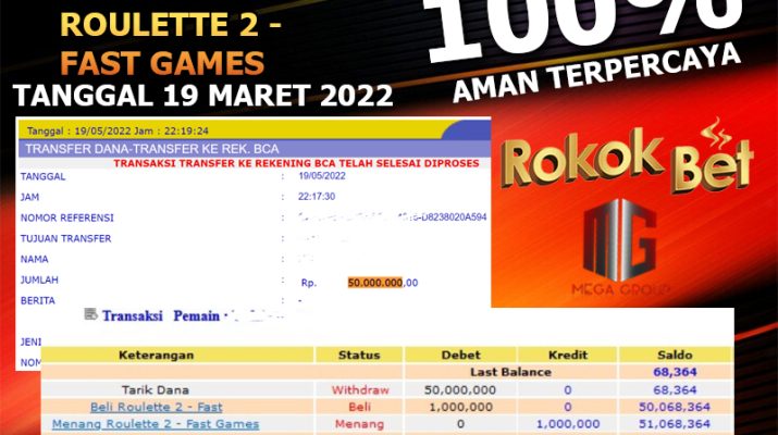 Bukti JP Besar Dibayar lunas Member rokokbet 19 Mei 2022