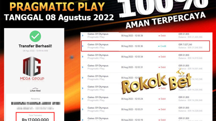 Bukti Pembayaran Togel Hadiah Terbesar ROKOKBET Tanggal 08 AGUSTUS 2022