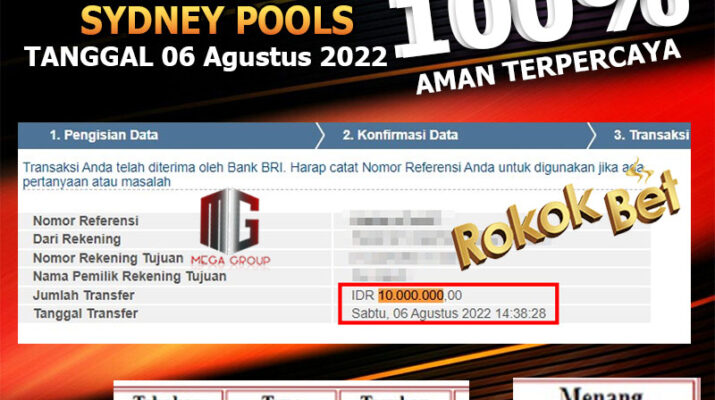 Bukti Pembayaran Togel Hadiah Terbesar ROKOKBET Tanggal 06 AGUSTUS 2022