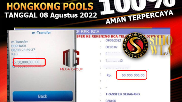 Bukti Pembayaran Togel Hadiah Terbesar Shiowla Tanggal 08 Agustus 2022