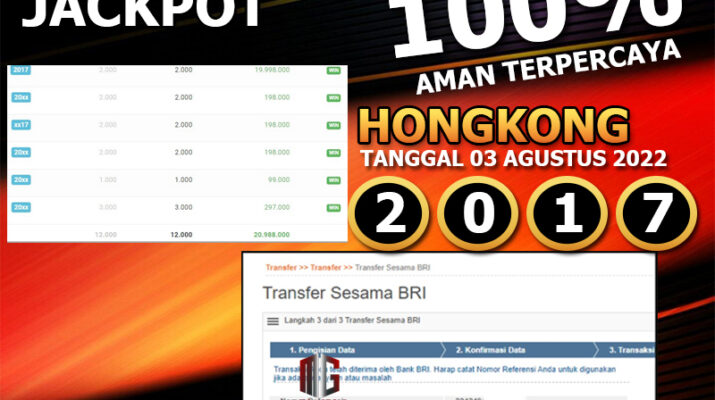 Bukti Pembayaran Togel Hadiah Terbesar SHIOWLA Tanggal 03 AGUSTUS 2022