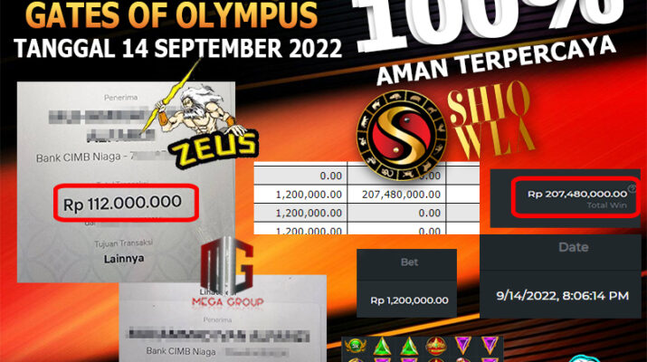 Bukti Pembayaran Togel Hadiah Terbesar Shiowla Tanggal 15 September 2022