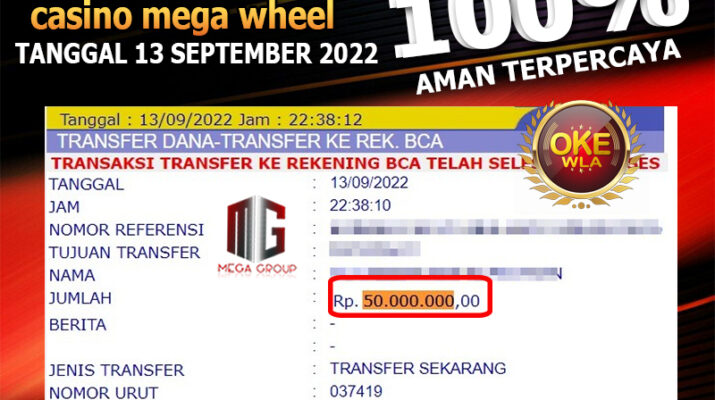 Bukti Pembayaran Togel Hadiah Terbesar OKEWLA Tanggal 13 SEPTEMBER 2022