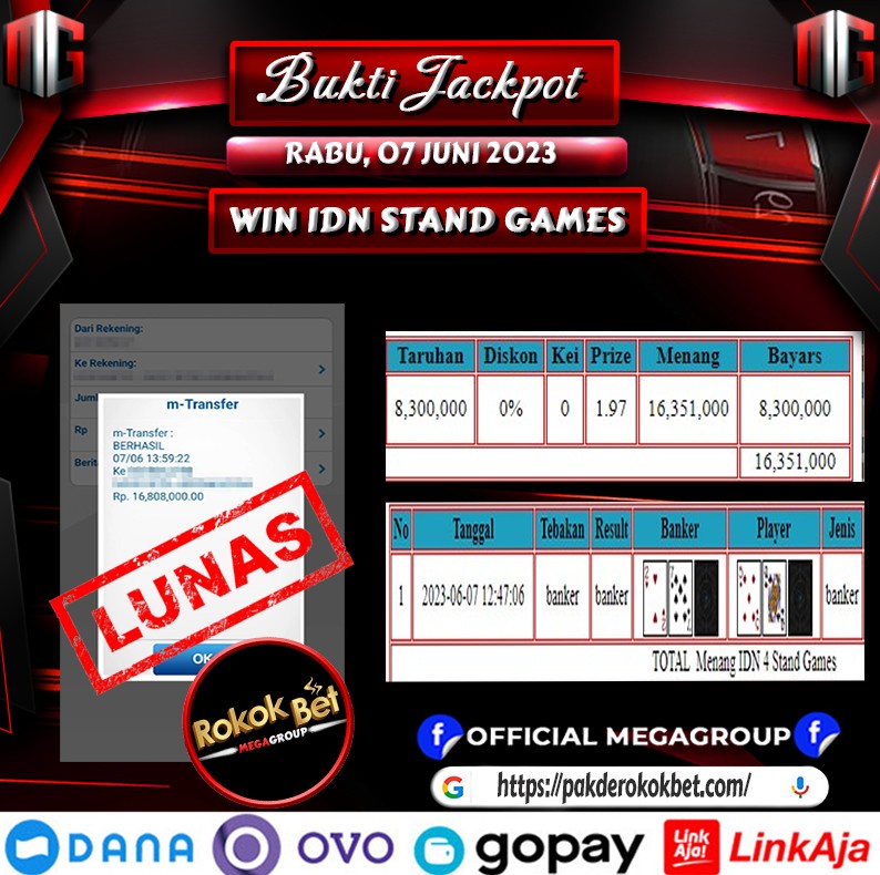 Bukti Pembayaran Hadiah togel Terbesar ROKOKBET Tanggal 07 juni 2023