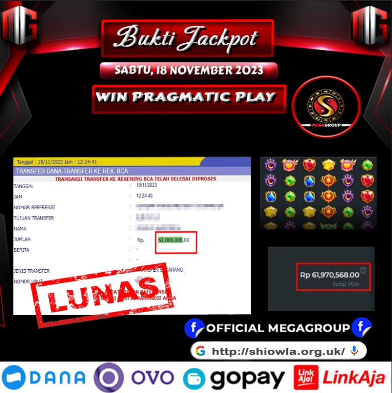 Bukti Pembayaran Togel Hadiah Terbesar shiowla Tanggal 18 NOVEMBER 2023