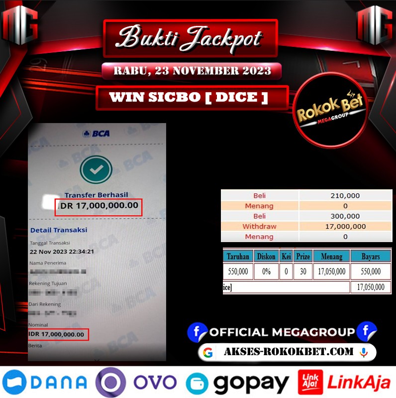 Bukti Pembayaran Hadiah Togel Terbesar rokokbet Tanggal 23 november 2023