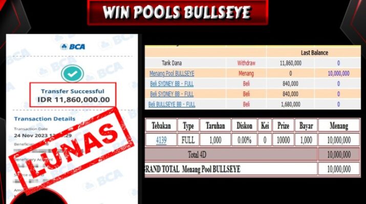 Bukti Pembayaran Hadiah Togel Terbesar rokokbet Tanggal 24 november 2023