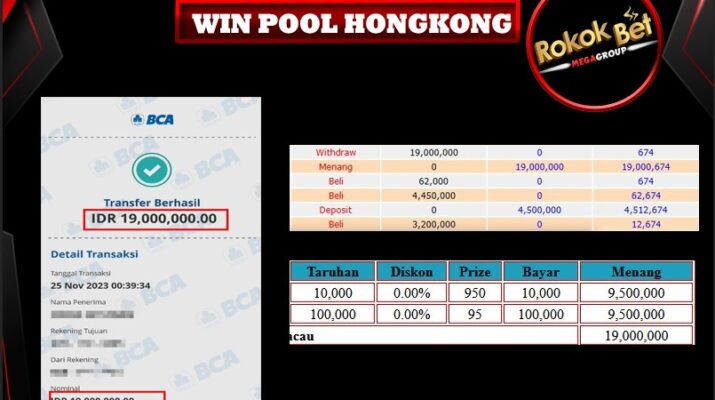 Bukti Pembayaran Hadiah Togel Terbesar rokokbet Tanggal 24 november 2023