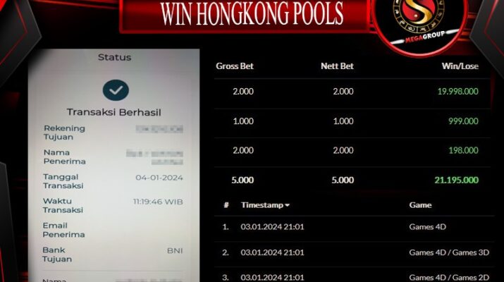 Bukti Pembayaran Hadiah TOGEL Terbesar Shiowla Tanggal 04 JANUARI 2024