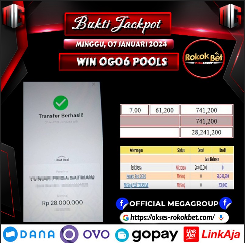 Bukti Pembayaran Hadiah Togel Terbesar rokokbet Tanggal 07 Januari 2023