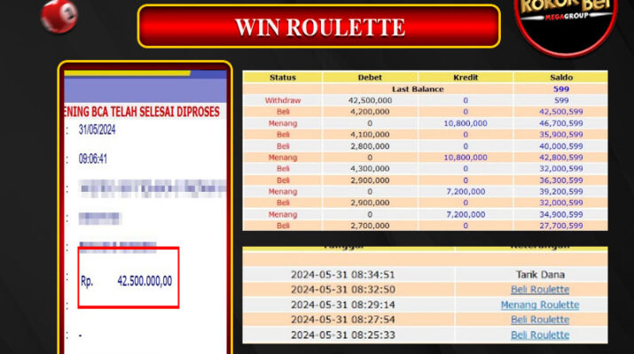 Bukti Pembayaran Hadiah TOGEL Terbesar rokokbet Tanggal 31 MEI 2024