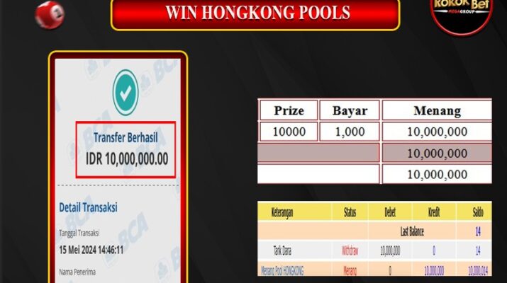 Bukti Pembayaran Hadiah TOGEL Terbesar rokokbet Tanggal 15 MEI 2024