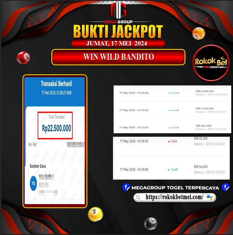 Bukti Pembayaran Hadiah Games Terbesar rokokbet Tanggal 17 MEI 2024