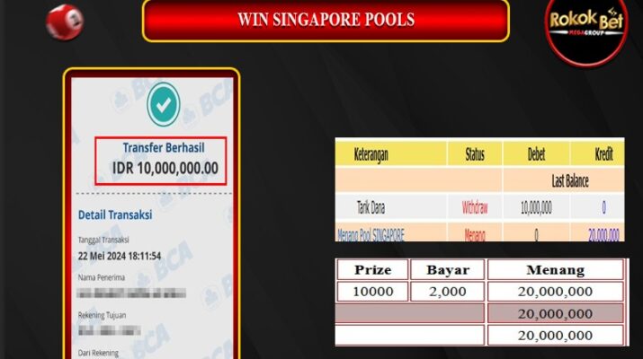 Bukti Pembayaran Hadiah Togel Terbesar rokokbet Tanggal 22 MEI 2024