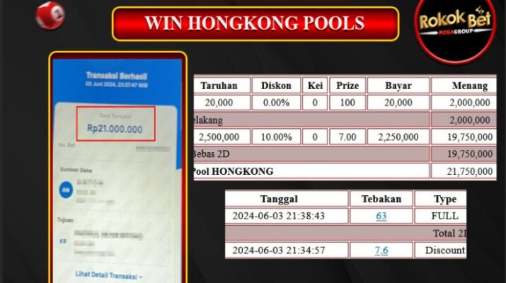 Bukti Pembayaran Hadiah TOGEL Terbesar rokokbet Tanggal 04 Juni 2024