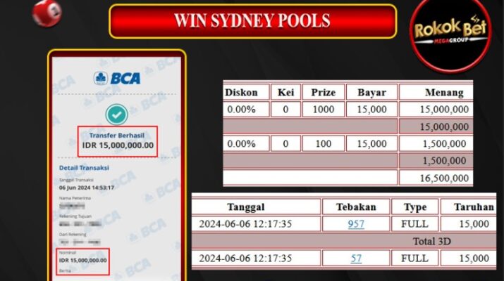 Bukti Pembayaran Hadiah TOGEL Terbesar rokokbet Tanggal 06 Juni 2024