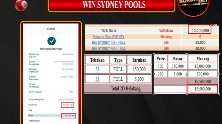 Bukti Pembayaran Hadiah TOGEL Terbesar rokokbet Tanggal 03 Juni 2024