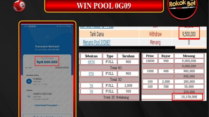 Bukti Pembayaran Hadiah Togel Terbesar rokokbet Tanggal 07 Juni 2024