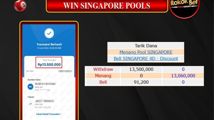 Bukti Pembayaran Hadia Togel Terbesar rokokbet Tanggal 13 Juli 2024