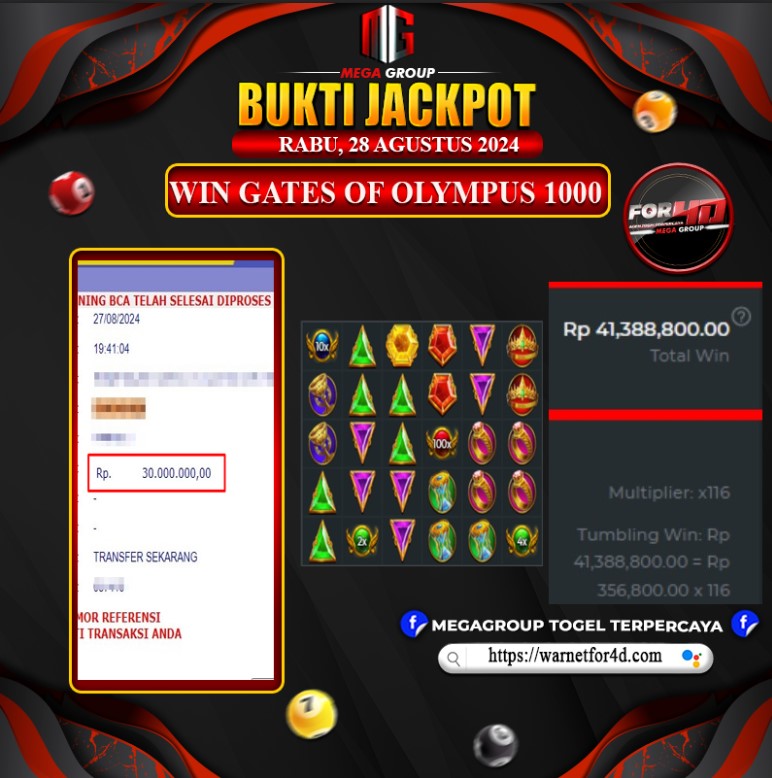 Bukti Pembayaran Hadiah TOGEL Terbesar FOR4D Tanggal 28 Agustus 2024