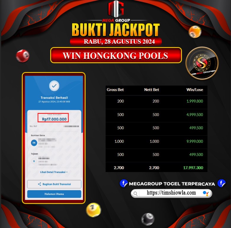 Bukti Pembayaran Hadiah Togel Terbesar SHIOWLA Tanggal 28 Agustus 2024