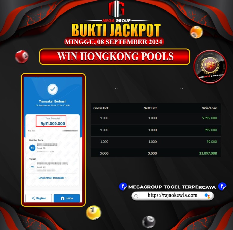 Bukti Pembayaran Hadiah Togel Terbesar SHIOWLA Tanggal 08 SEPTEMBER 2024