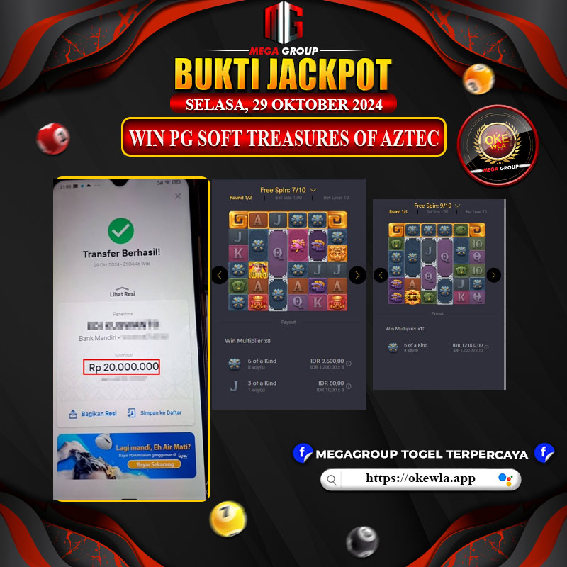 Bukti Pembayaran Hadiah Togel Terbesar okewla Tanggal 29  Oktober 2024