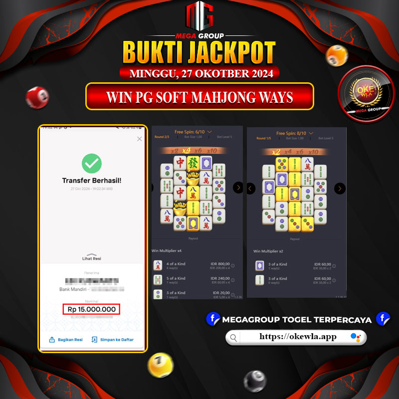 Bukti Pembayaran Hadiah Togel Terbesar okewla Tanggal 27  Oktober 2024