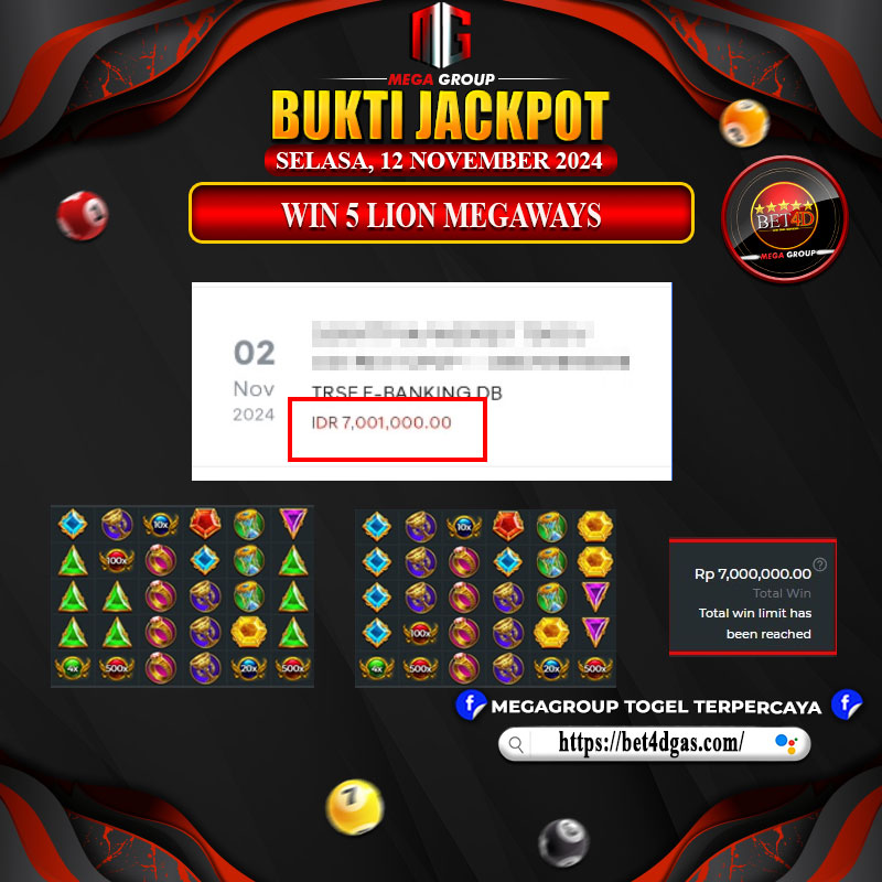 Bukti Pembayaran Hadiah Games Terbesar BET4D Tanggal 12 November 2024