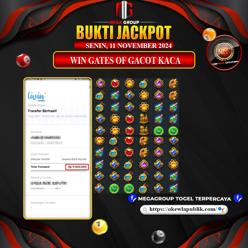 Bukti Pembayaran Hadiah Togel Terbesar okewla Tanggal 11 November 2024